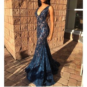 Jovani sequin lace dress